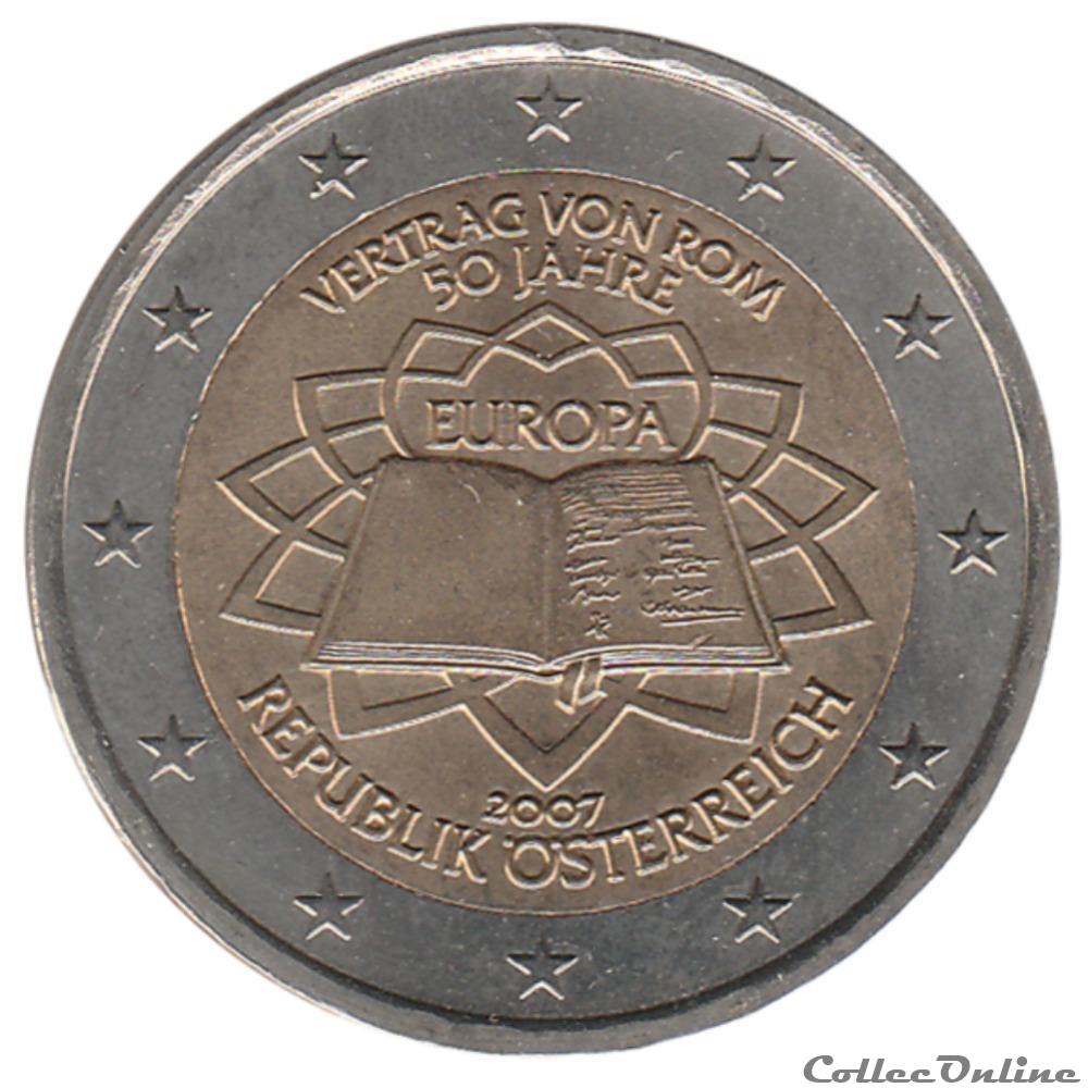 Autriche - 2007 : 50e anniversaire du Traité de Rome monnaie euro autriche 2007 50e anniversaire du traite de rome