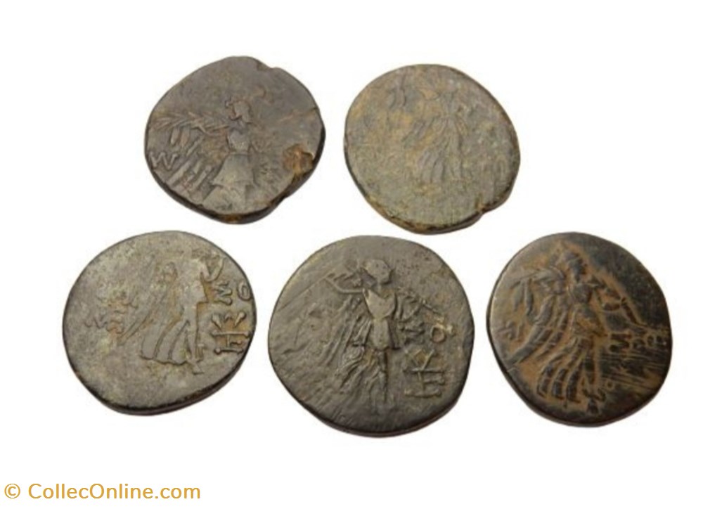 5 AE COINS Bronze PONT 90 av. JC monnaies antiquite ap grecques 5 ae coins bronze pont 90 av jc