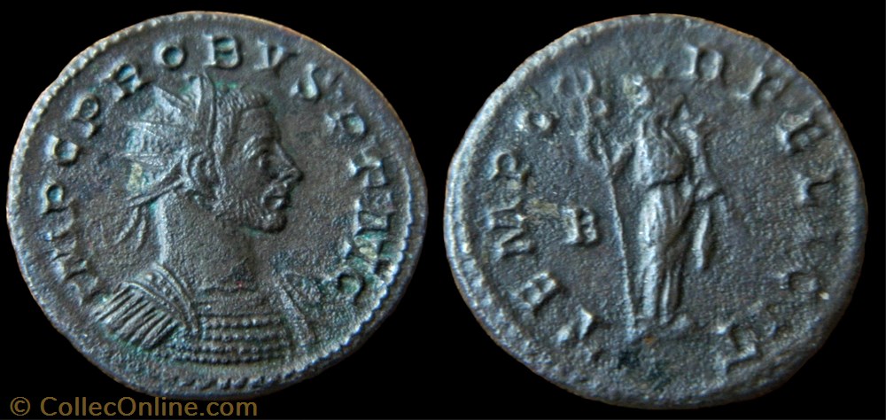 077 - Probus - TEMPOR FELICIT /B/-//- monnaie antique av jc a ap romaine republicaine imperiale 077 probus tempor felicit b