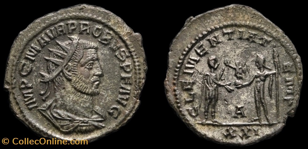 monnaie antique av jc ap romaine provinciale 186 probus clementia temp a xxi