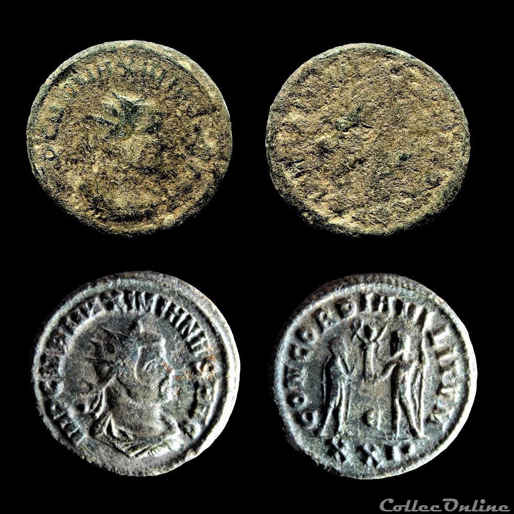 MAXIMIEN HERCVLE - CONCORDIA MILITVM/E/XXI° monnaie antique av jc ap romaine maximien hercvle concordia militvm e xxi