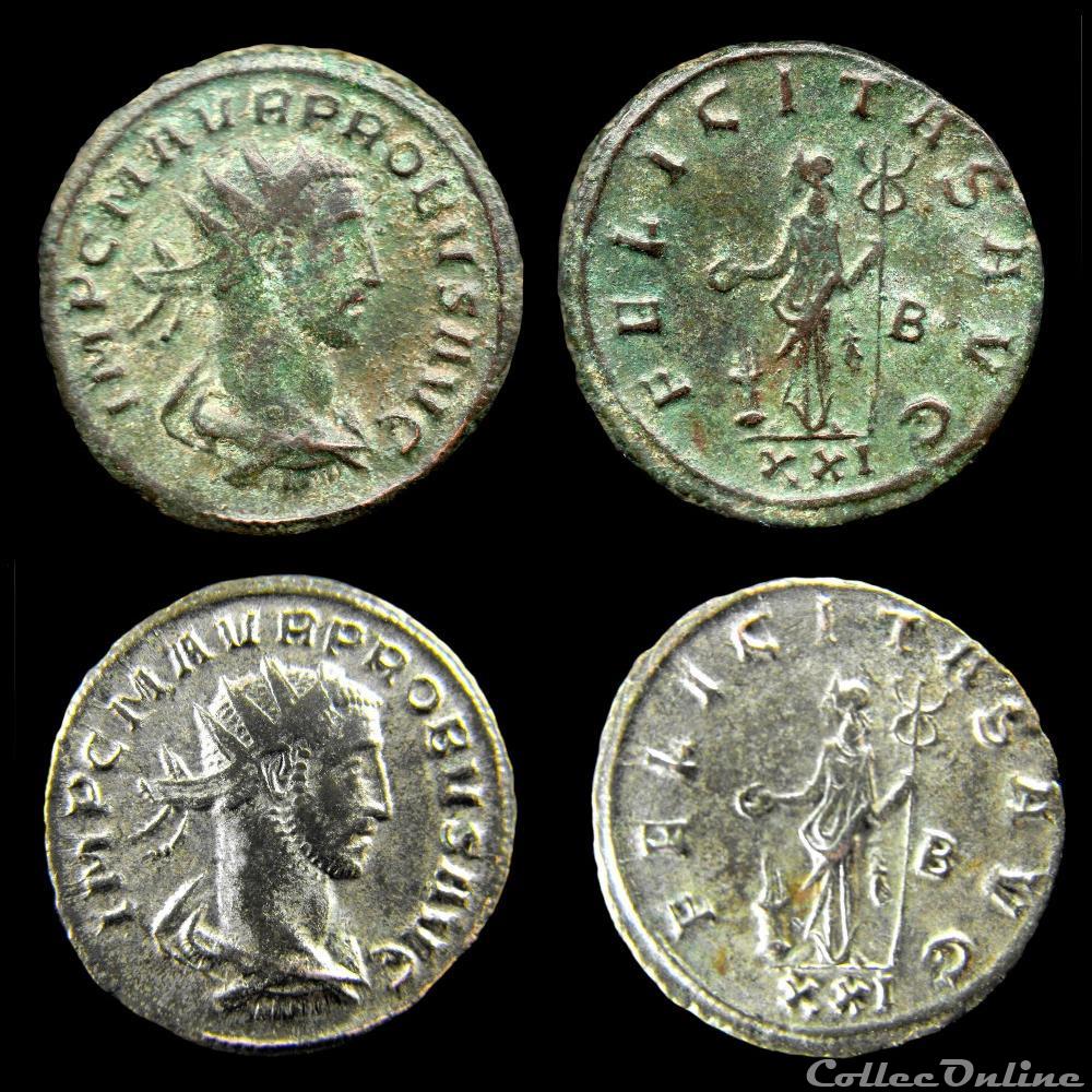 PROBVS - FELICITAS AVG/-/B/XXI monnaie antique jc ap romaine probvs felicitas avg b xxi