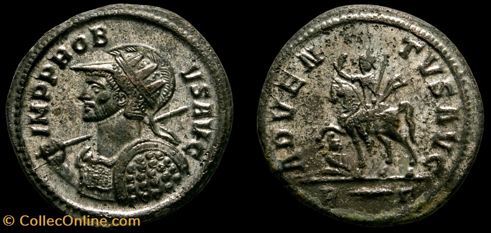 172 - Probus - ADVENTVS AVG /-// R foudre Γ monnaie antique jc ap romaine republicaine imperiale 172 probus adventvs avg r foudre