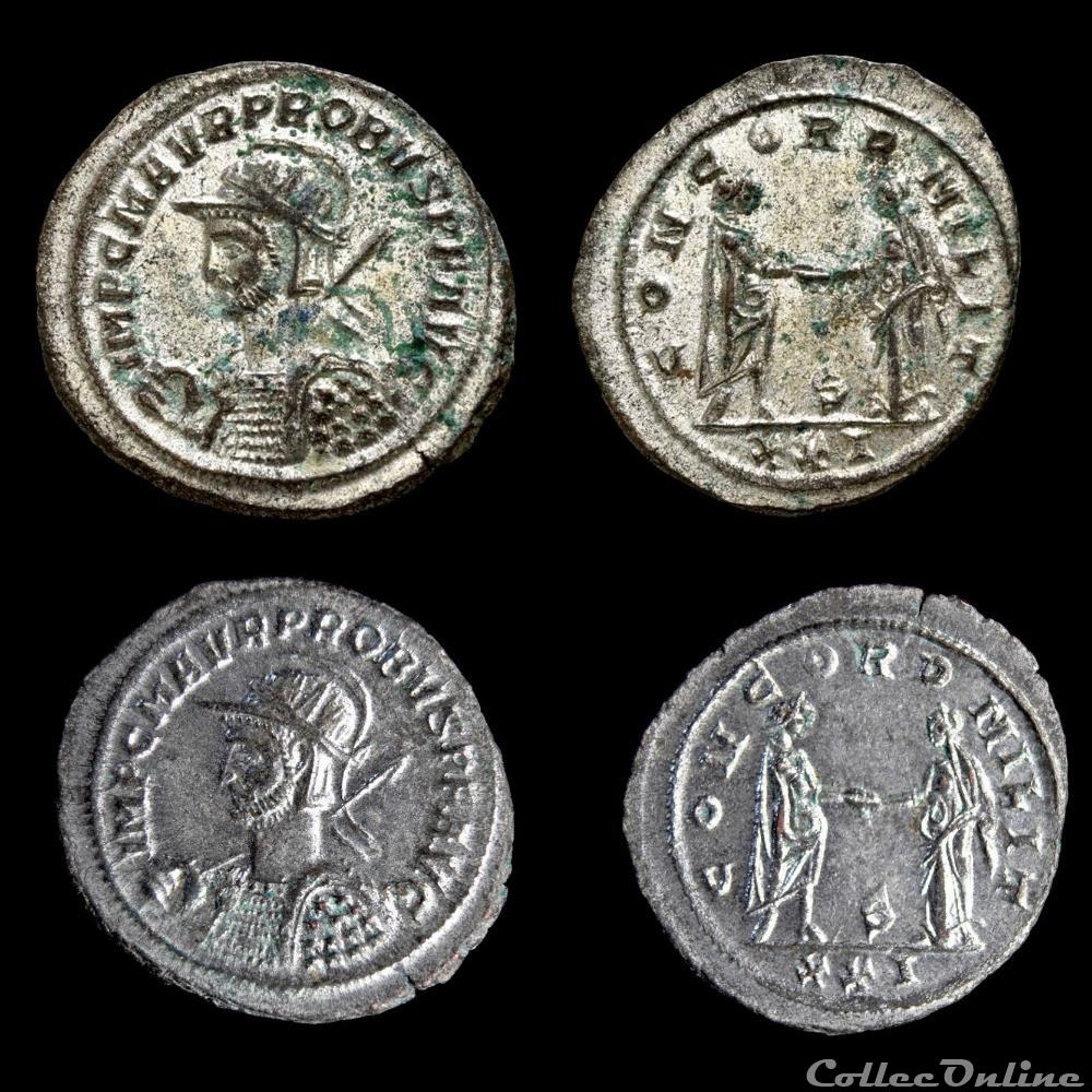PROBVS - CONCORD MILIT/-/S/XXI monnaie antique av jc a ap romaine probvs concord milit s xxi