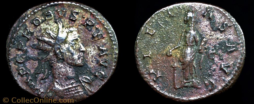 095 - Probus - PIETAS AVG /-/C// monnaie antique jc ap romaine republicaine imperiale 095 probus pietas avg c