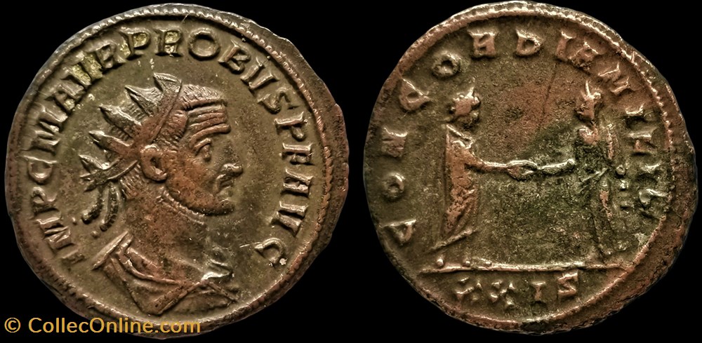 233 - Probus - CONCORDIA MILIT /-//XXIS monnaie antique av jc ap romaine provinciale 233 probus concordia milit xxis