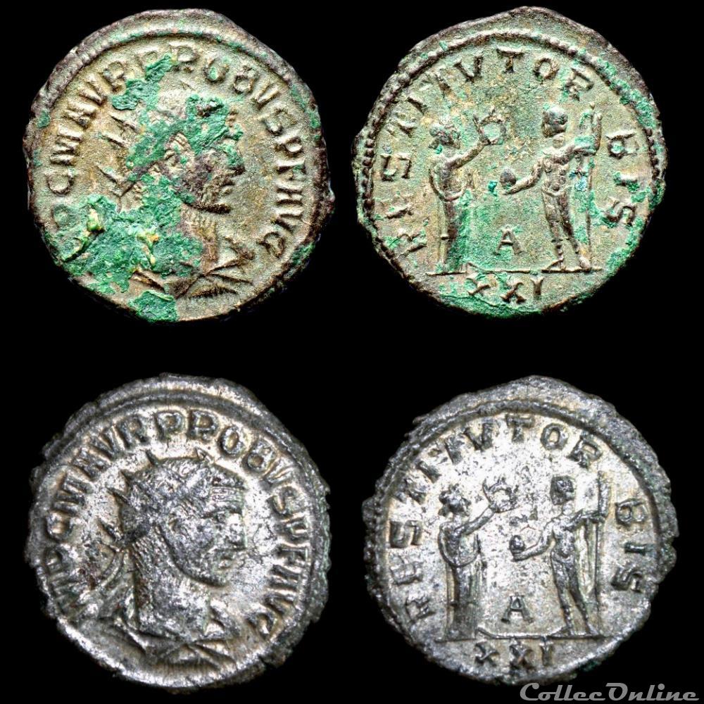 PROBVS - RESTITVT ORBIS/A/XXI monnaie antique av jc ap romaine probvs restitvt orbis a xxi