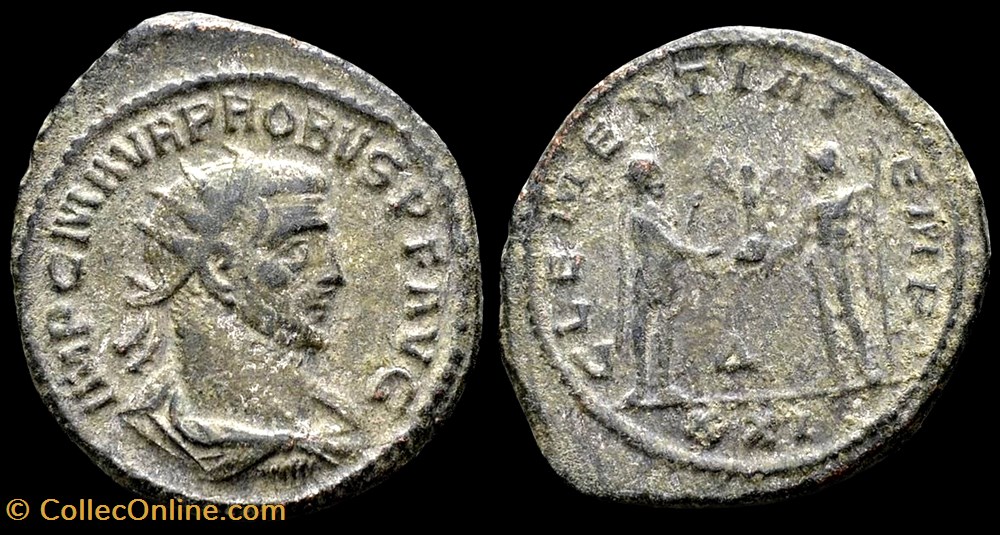 082 - Probus - CLEMENTIA TEMP /Δ//XXI monnaie antique av jc ap romaine provinciale 082 probus clementia temp xxi