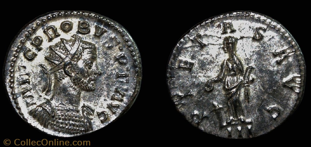 109 - Probus -PIETAS AVG /-//III monnaie antique jc ap romaine republicaine imperiale 109 probus pietas avg iii