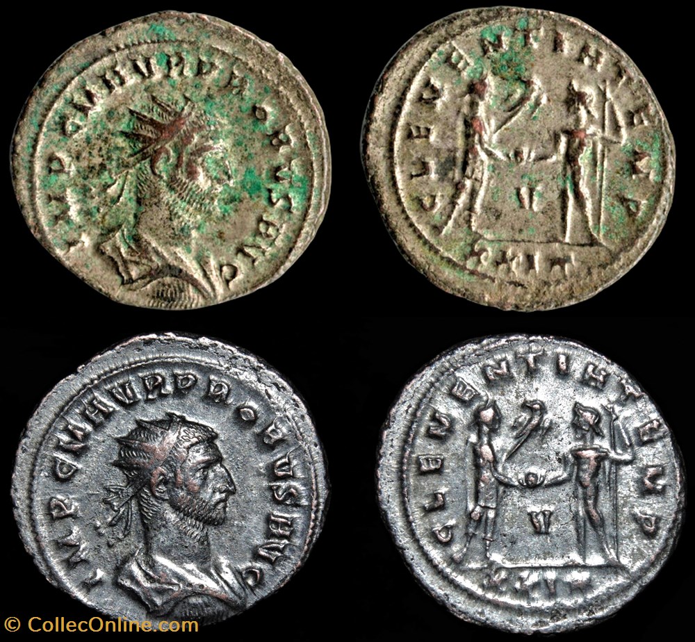 monnaie antiquite av jc ap romaine republicaine imperiale probvs clementia temp v xxi xxit