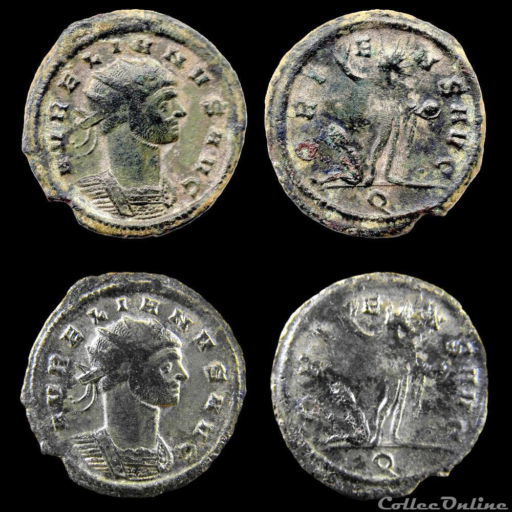 AVRELIEN - ORIENS AVG /-//Q monnaie antique jc ap romaine avrelien oriens avg q
