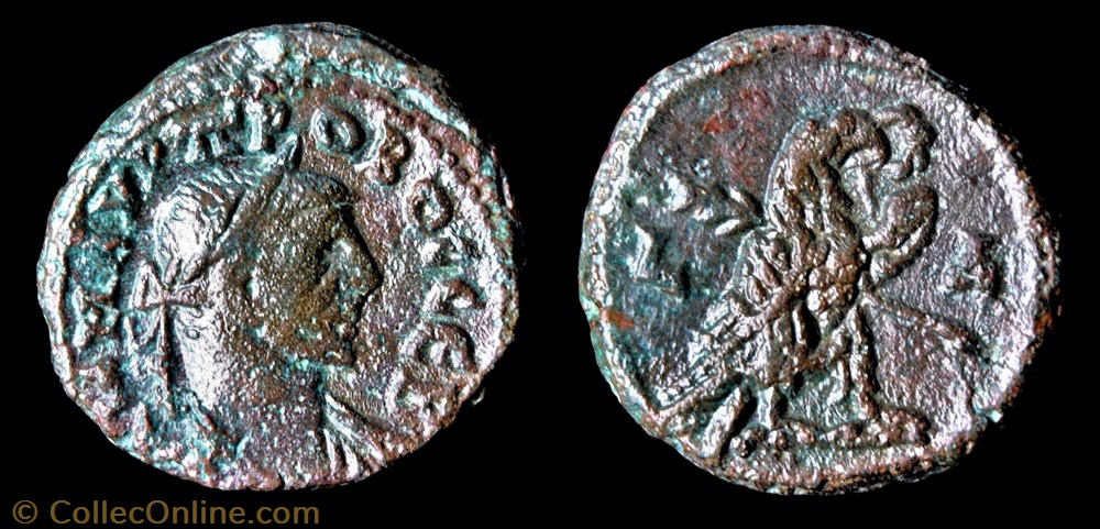 103 - Probus - Aigle à droite - LΔ monnaie antique av jc ap romaine provinciale 103 probus aigle a droite l