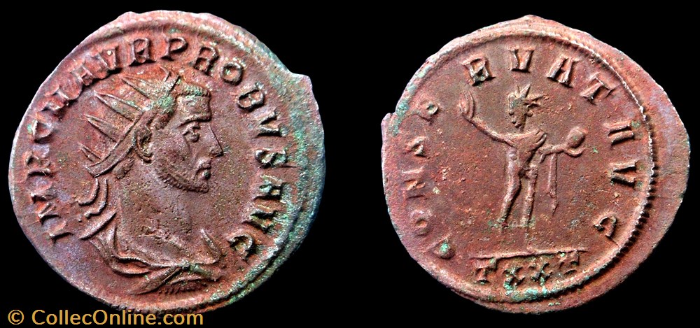 154 - Probus - CONSERVAT AVG / -//TXXT monnaie antique jc ap romaine republicaine imperiale 154 probus conservat avg txxt
