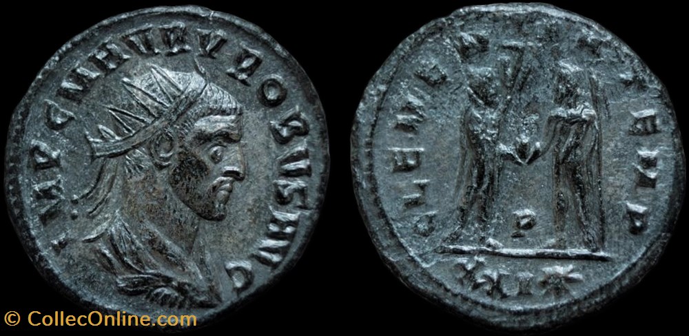 225 - Probus - CLEMENTIA TEMP /P/XXI* monnaie antique av jc ap romaine provinciale 225 probus clementia temp p xxi