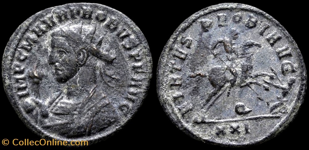 monnaie antique jc ap romaine provinciale 141 probus virtvs probi avg q xxi