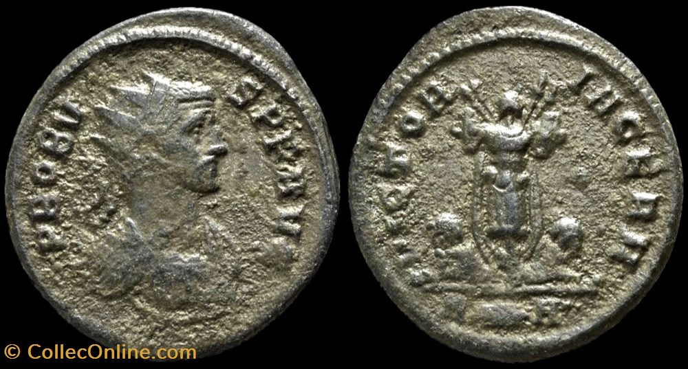 138 - Probus -VICTORIA GERM /-//R foudre A monnaie antique av jc ap romaine republicaine imperiale 138 probus victoria germ r foudre a