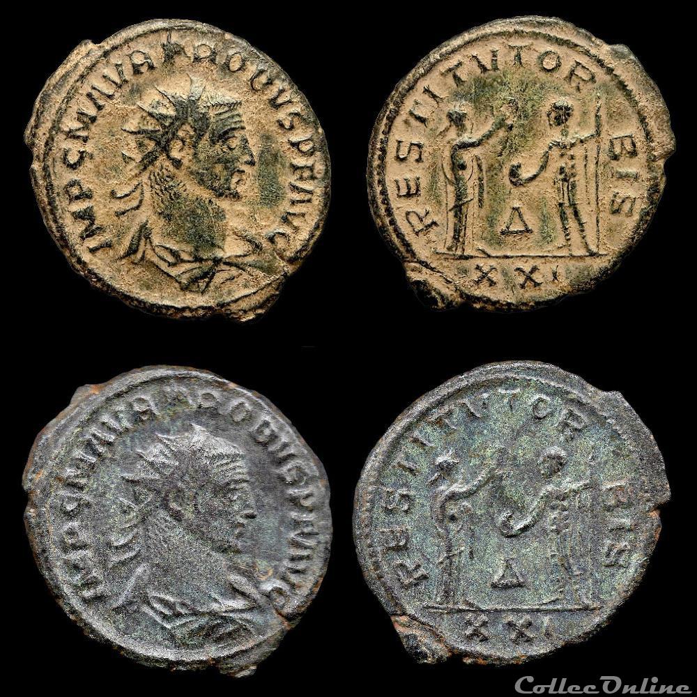 PROBVS - RESTITVT ORBIS/Δ/XXI monnaie antique av jc a ap romaine probvs restitvt orbis xxi