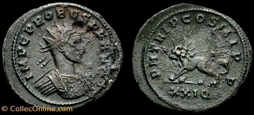 107 - Probus - P M TRI P COS III P P // XXIQ monnaie antique av jc a ap romaine provinciale 107 probus p m tri p cos iii p p xxiq