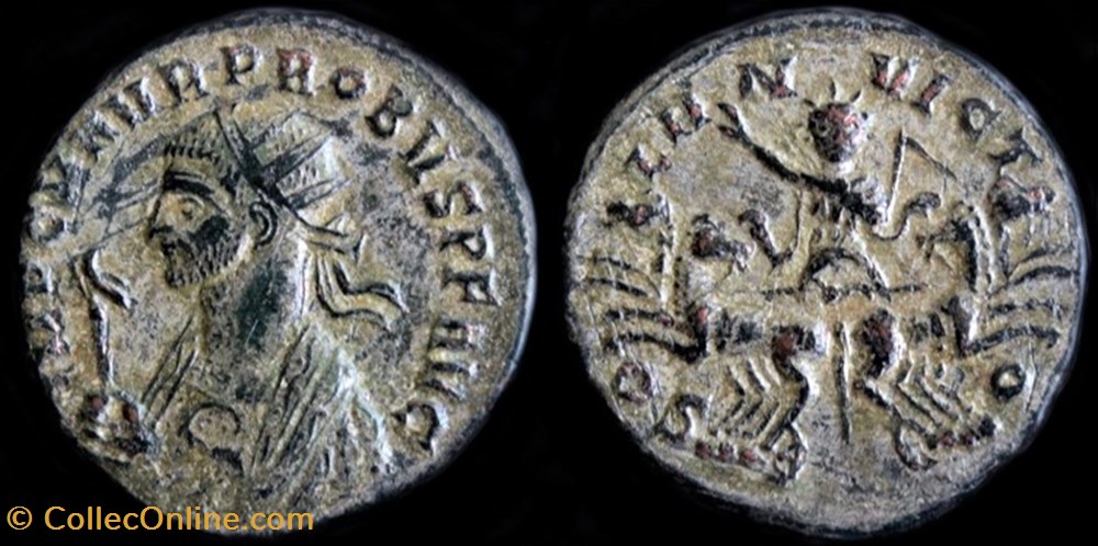 214 - Probus - SOLI INVICTO monnaie antique av jc a ap romaine provinciale 214 probus soli invicto
