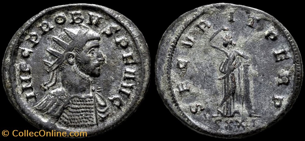 144 - Probus - SECVRIT PERP /-//ςXXI monnaie antique av jc a ap romaine republicaine imperiale 144 probus secvrit perp xxi
