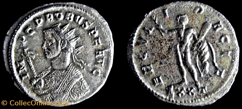 196 - Probus - ERCVLI PACIF /-//SXXT monnaie antique av jc ap romaine republicaine imperiale 196 probus ercvli pacif sxxt