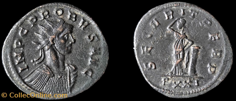 158 - Probus - SECVRIT PERP /-//ϚXXI monnaie antique av jc a ap romaine republicaine imperiale 158 probus secvrit perp xxi