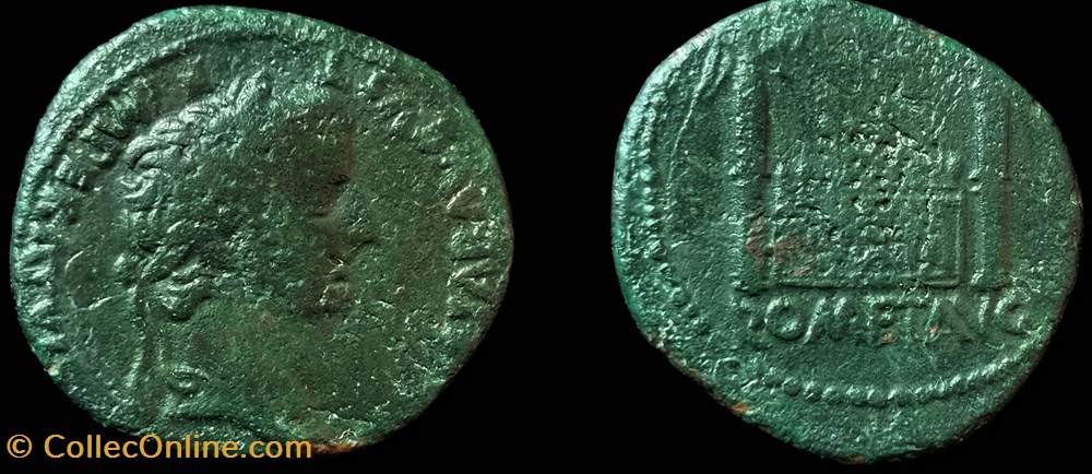 As de Tibère à l'autel de Lyon monnaie antiquite av jc ap romaine republicaine imperiale as de tibere a autel de lyon