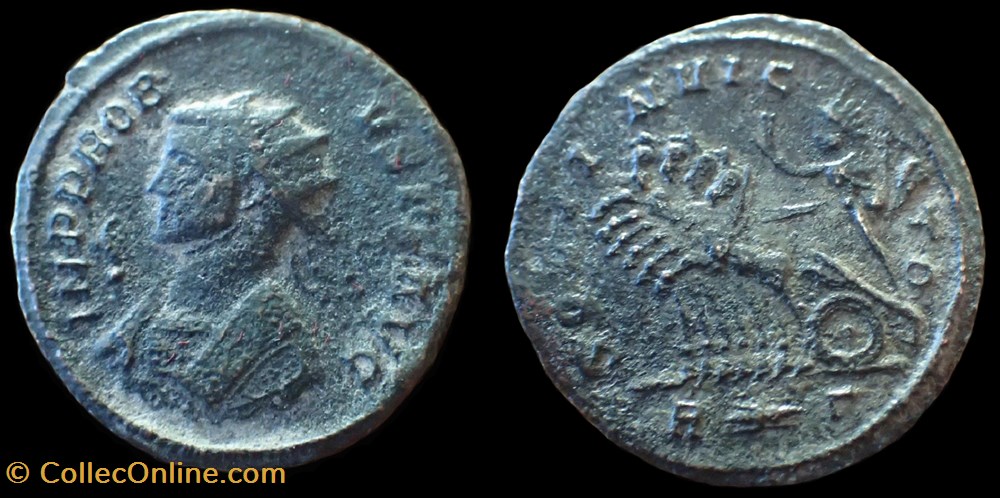monnaie antique av jc a ap romaine republicaine imperiale 097 probus soli invicto r foudre