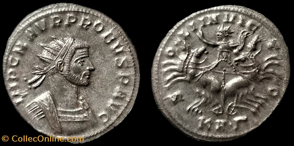 240 - Probus - SOLI INVICTO /-//KA.Γ. monnaie antique av jc ap romaine provinciale 240 probus soli invicto ka