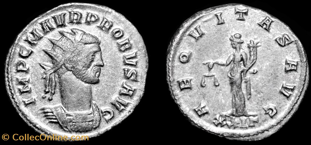 monnaies antiquite jc ap romaines republicaines imperiales 246 probus aeqvitas avg