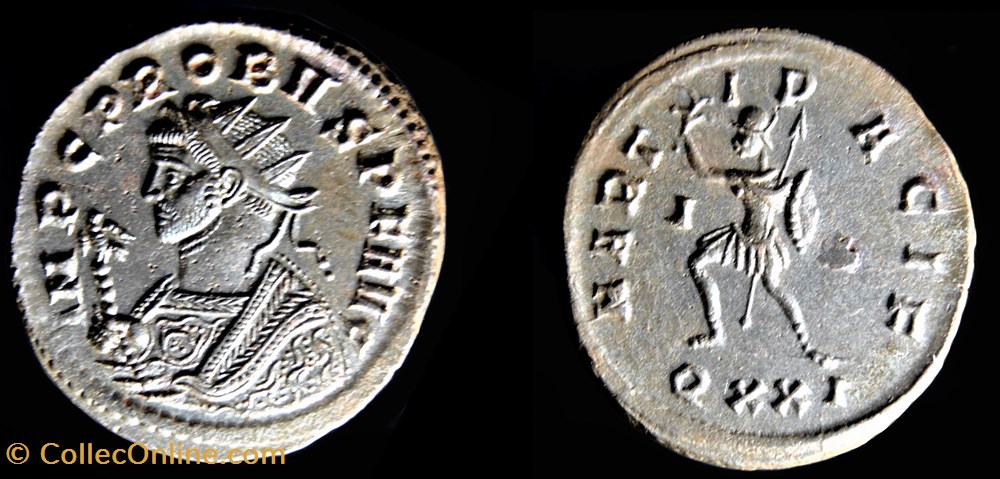 193 - Probus - MARTI PACIF I/-/QXXI monnaie antique av jc ap romaine republicaine imperiale 193 probus marti pacif i qxxi