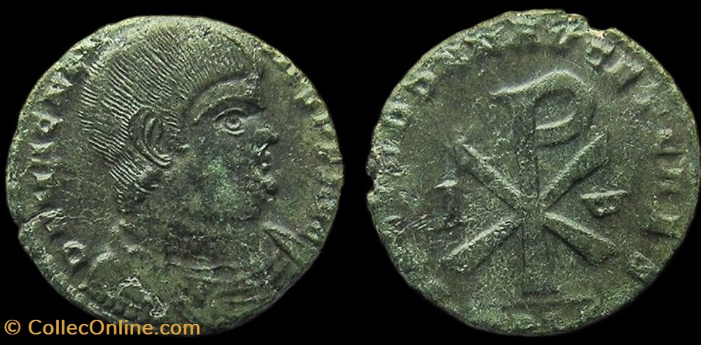 Magnence - Double Maiorina de Lyon monnaie antique av jc ap romaine republicaine imperiale magnence double maiorina de lyon