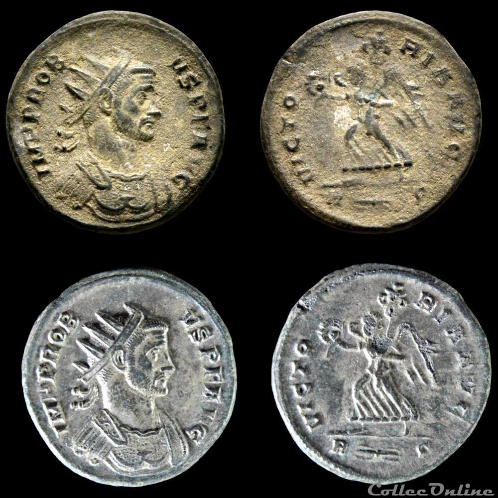 PROBVS - VICTORIA AVG/-//R foudre Ϛ monnaie antique jc ap romaine probvs victoria avg r foudre