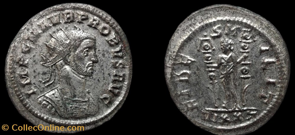 monnaie antique av jc a ap romaine republicaine imperiale 178 probus fides milit vixxt
