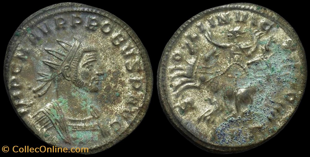 240 - Probus - SOLI INVICTO /-//KA.Γ. monnaie antique av jc ap romaine provinciale 240 probus soli invicto ka