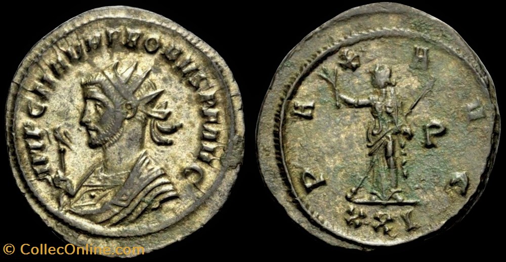 126 - Probus - PAX AVG /P/XXI monnaie antique jc ap romaine provinciale 126 probus pax avg p xxi
