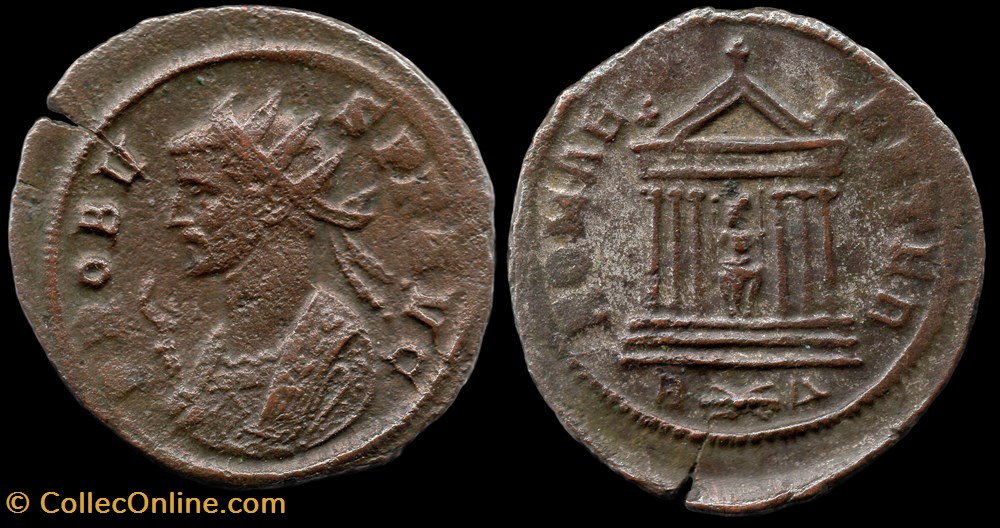 014 - Probus - ROMAE-AETER //R foudre Δ monnaie antiquite av jc ap romaine republicaine imperiale 014 probus romae aeter r foudre