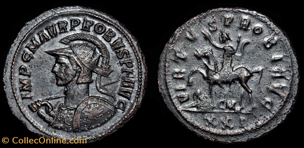 075 - Probus - VIRTVS PROBI AVG /-/CM/XXI monnaie antique jc ap romaine provinciale 075 probus virtvs probi avg cm xxi