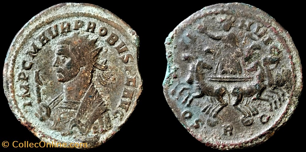 249 - Probus - SOLI INVICTO //R monnaie antiquite av jc a ap romaine republicaine imperiale 249 probus soli invicto r