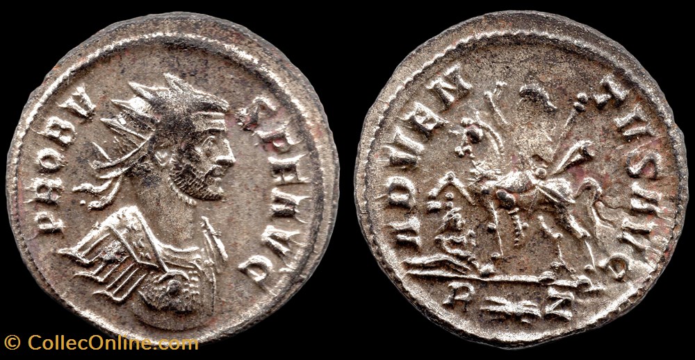 001 - Probus - ADVENTVS AVG /R (foudre)Z monnaie antiquite jc ap romaine republicaine imperiale 001 probus adventvs avg r foudre z