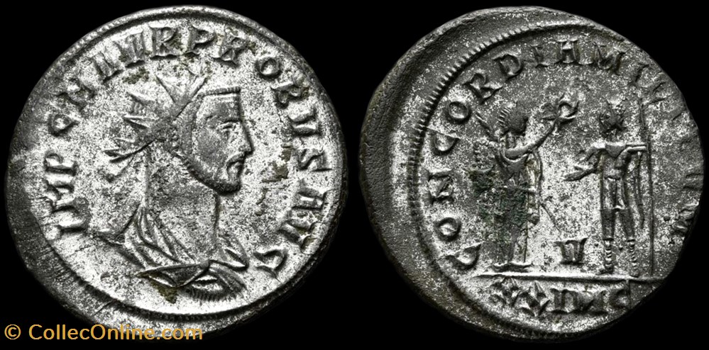 099 - Probus - CONCORDIA MILITVM /-/V/XXIMC monnaie antique av jc ap romaine provinciale 099 probus concordia militvm v xximc