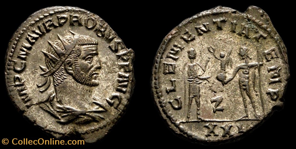182 - Probus - CLEMENTIA TEMP /Z// XXI monnaie antique av jc ap romaine provinciale 182 probus clementia temp z xxi