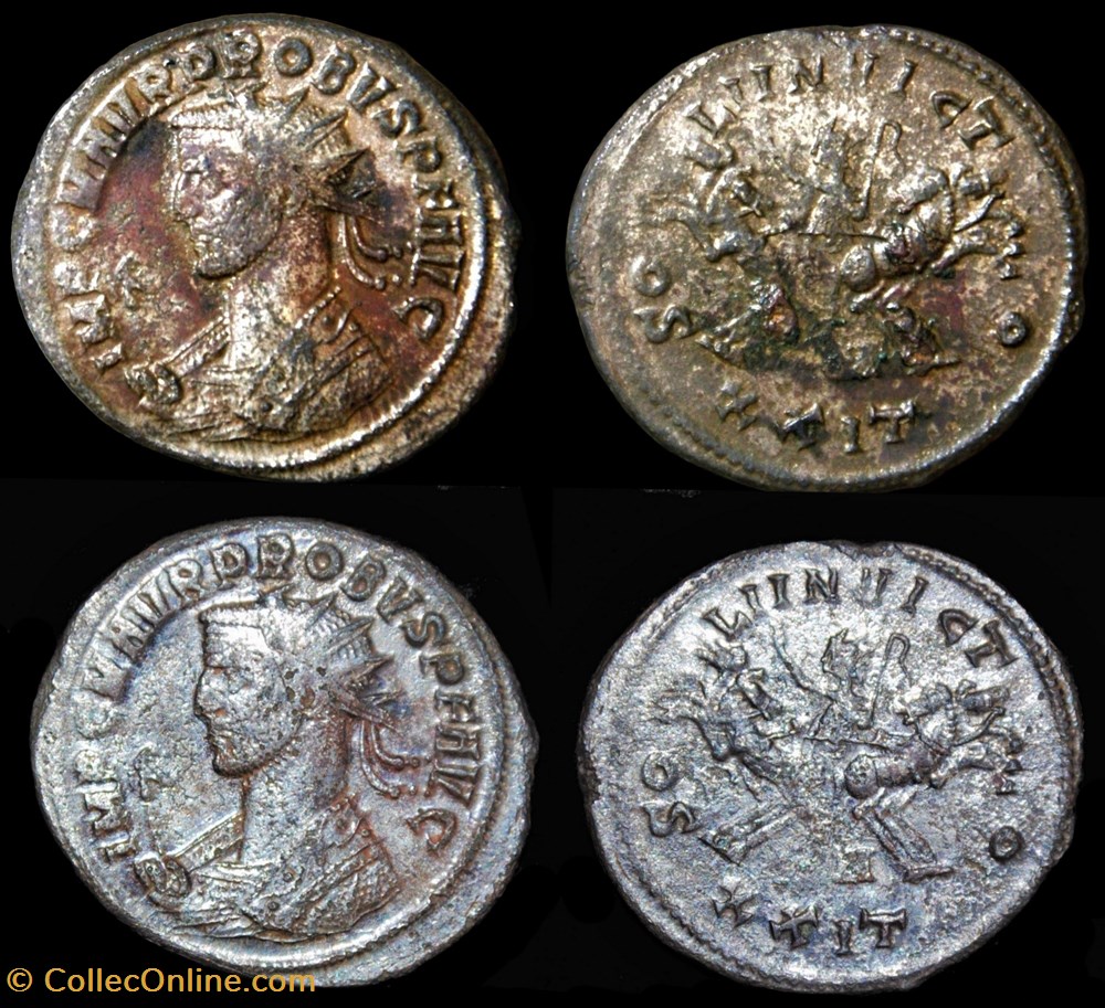 PROBUS - SOLI INVICTO/CM/XXIT monnaie antique av jc a ap romaine republicaine imperiale probus soli invicto cm xxit