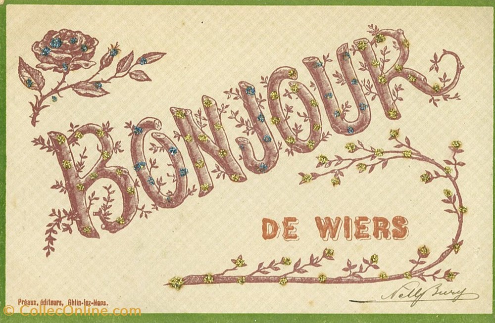 cartes postales europe belgique bonjour de wiers