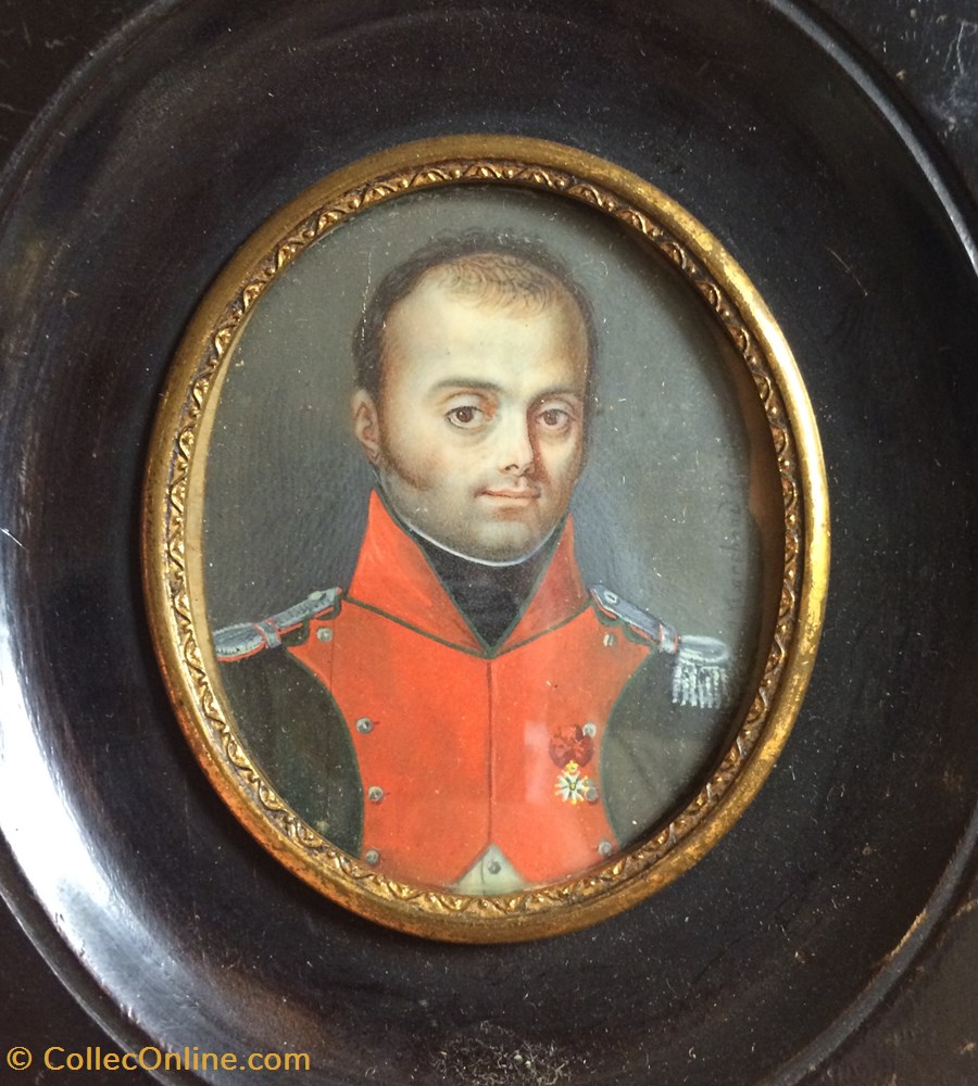 art antiquites peintures dessins chef escadron de la gendarmerie imperiale premier empire