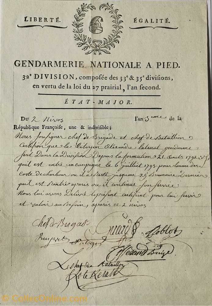 32ème Division composée des 33ème et 35ème Divisions vieux papiers documents historiques 32eme division composee des 33eme et 35eme divisions