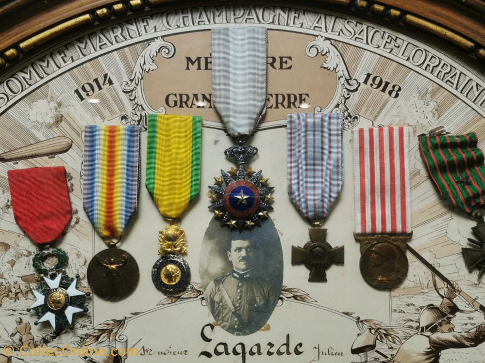 1918 Diplome commémoratif de la Grande Guerre 3 militaria medailles insignes 1918 diplome commemoratif de la grande guerre
