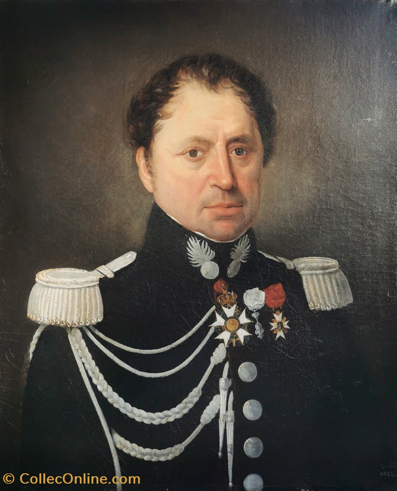 Colonel de Gendarmerie de la Garde 1828, Seconde Restauration art antiquites peintures dessins colonel de gendarmerie de la garde 1828 seconde restauration