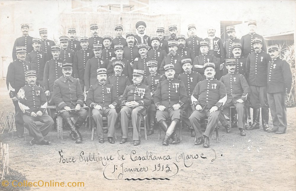 militaria photographies campagne du maroc force publique de casablanca