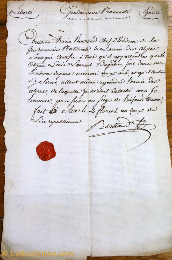 Armée des Alpes vieux papiers documents historiques armee des alpes